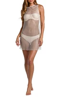 L'AGENCE Angela Sheer Mesh Cover-Up Dress at Nordstrom,