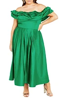 City Chic Mayah Off the Shoulder Maxi Dress at