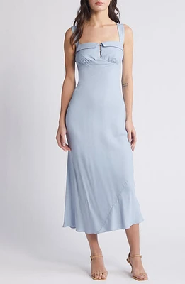 Reformation Tancy Button Front Midi Dress Mineral at Nordstrom,