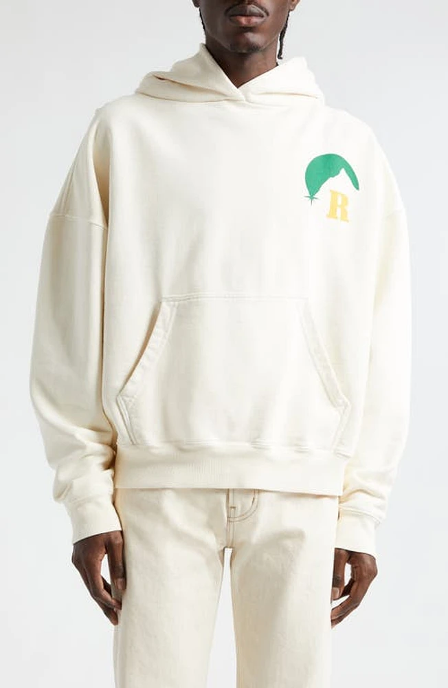 Rhude Moonlight Logo Graphic Hoodie Vtg White at Nordstrom,