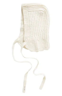 Sandy Liang Bonnet Rib Wool & Alpaca Blend Balaclava in Bone at Nordstrom