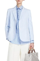 Weekend Max Mara Aletta Pinstripe Blazer Light Blue at Nordstrom,