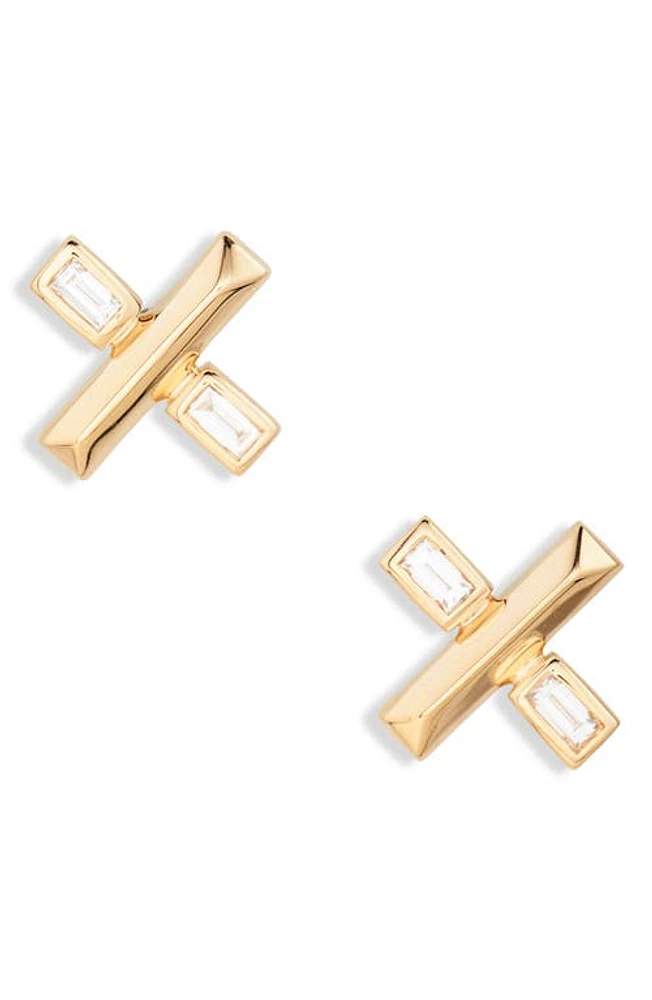 Dana Rebecca Designs Reese Brooklyn Diamond X-Stud Earrings in Yellow Gold/Diamond at Nordstrom