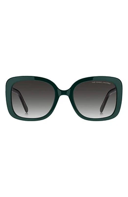 Marc Jacobs 54mm Gradient Square Sunglasses in Teal /Grey Shaded at Nordstrom