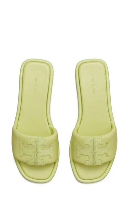 Tory Burch Double-T Leather Sport Slide Sandal Lime Leaf at Nordstrom,