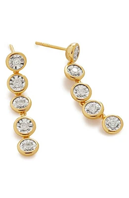 Monica Vinader Diamond Essentials Cocktail Drop Earrings in 18K Gold Vermeil/Diamond at Nordstrom