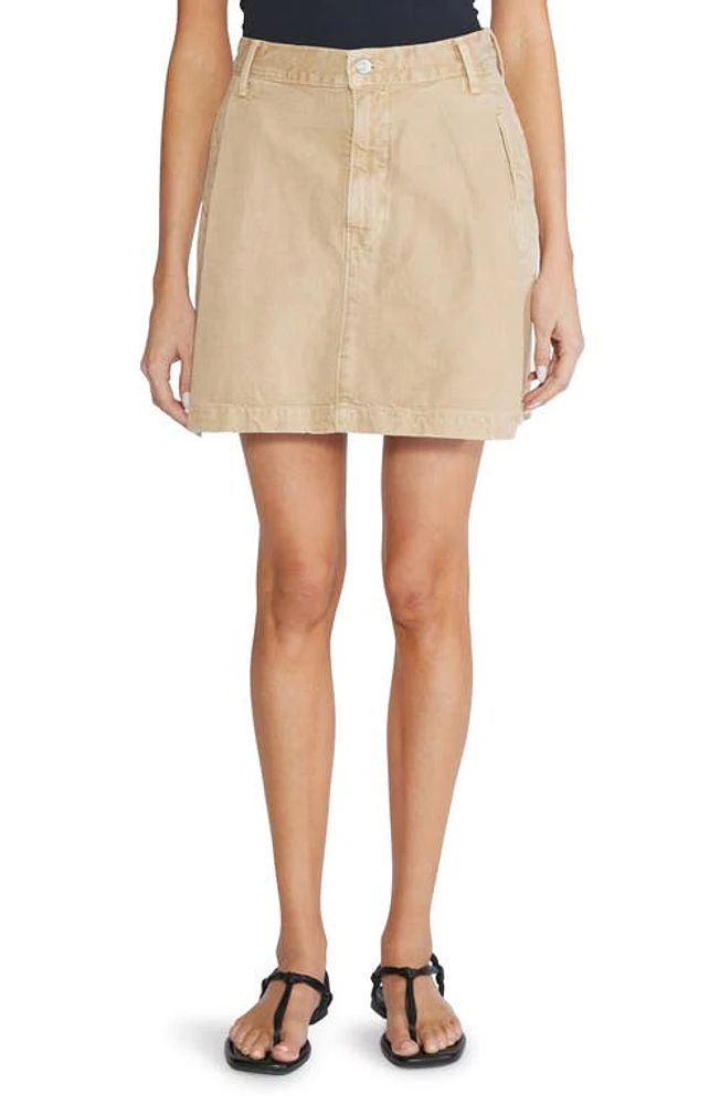 ÉTICA Maxine Pleated Denim Miniskirt Sweet Coconut at Nordstrom,