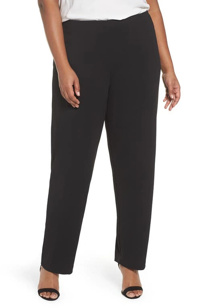 Alex Evenings Slim Leg Pants in Black at Nordstrom, Size 1X