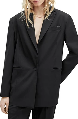 AllSaints Nellie One-Button Blazer Black at Nordstrom, Us