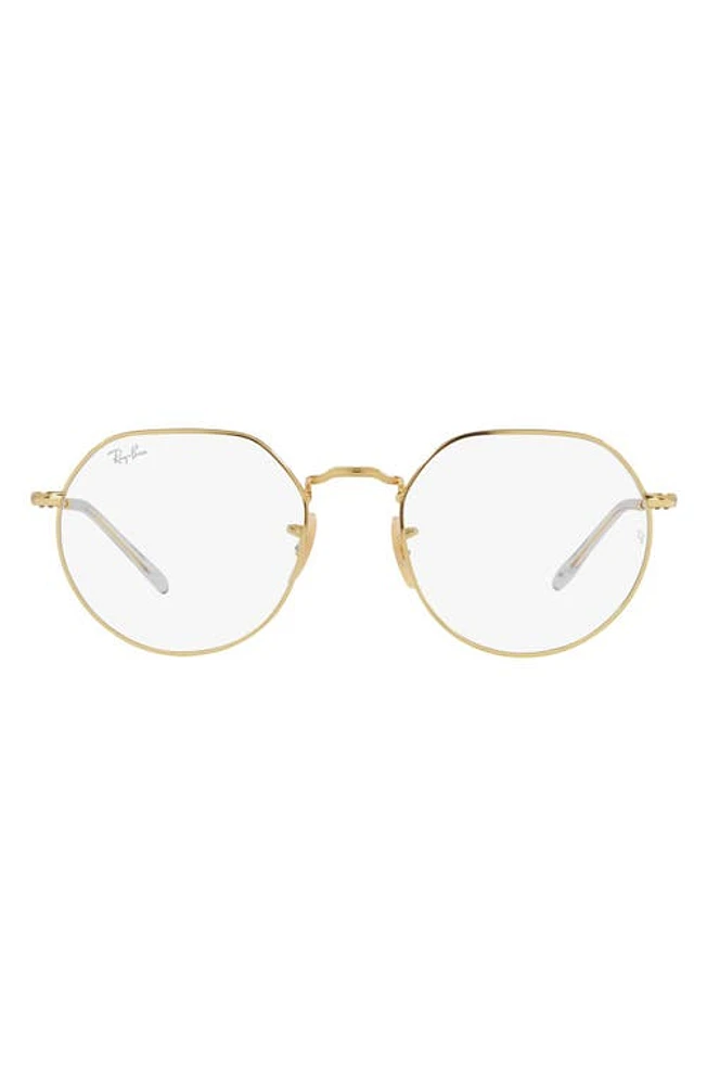 Ray-Ban 53MM JACK POLARIZED IRREGULAR in Gold Flash at Nordstrom