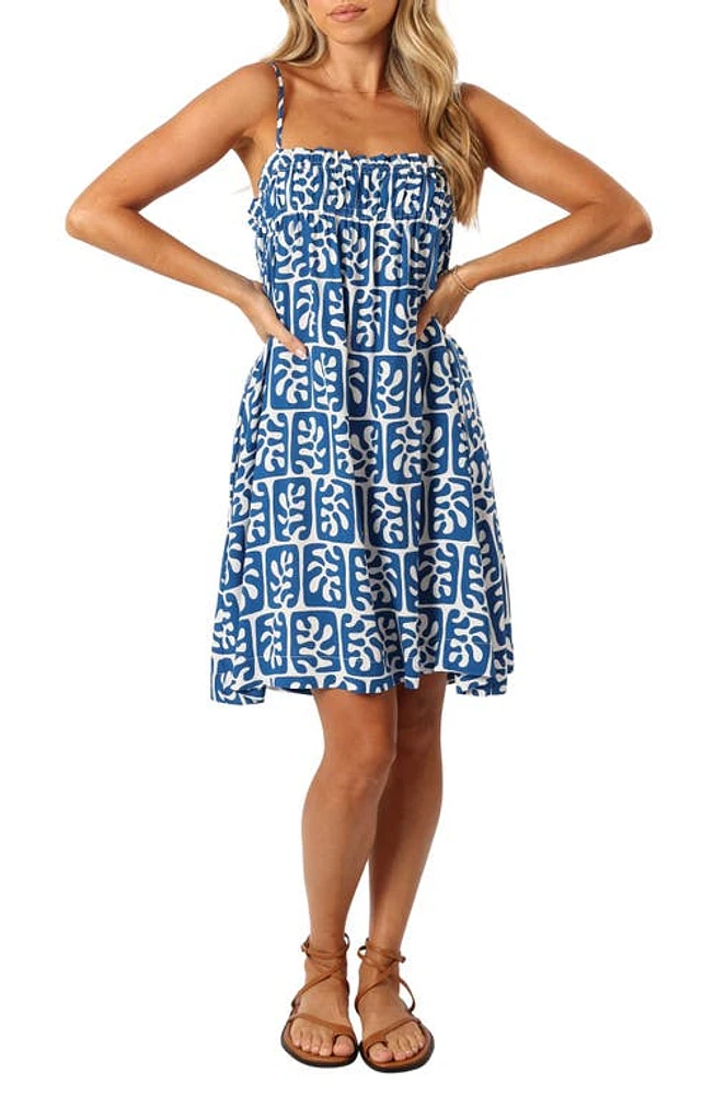 Petal & Pup Neroda Printed Shift Sundress Blue Print at Nordstrom,