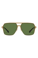 Quay Australia Backstage Pass 52mm Aviator Sunglasses in Bronze /Green Polarized at Nordstrom