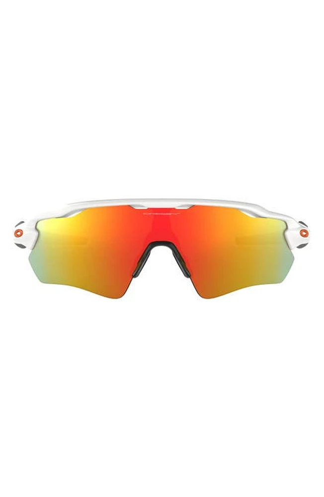 Oakley Mirrored Shield Sunglasses in White/Orange Red at Nordstrom