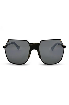 Grey Ant Rolst 61mm Oversize Square Sunglasses in Black/Silver at Nordstrom