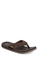 Sanuk 'Beer Cozy Primo' Flip Flop Brown at Nordstrom,