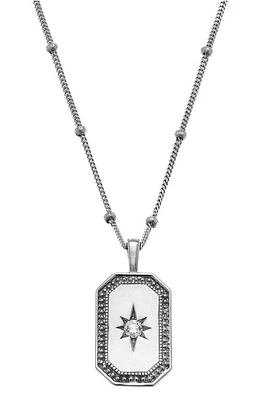 Sethi Couture Celeste Diamond Tag Pendant in White Gold at Nordstrom