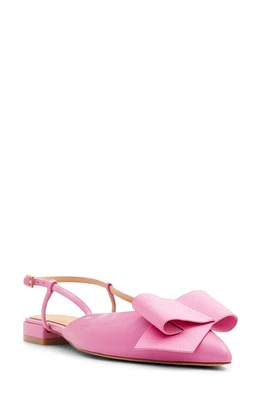 Ted Baker London Emma Bow Slingback Pointed Toe Flat Bright Pink at Nordstrom,