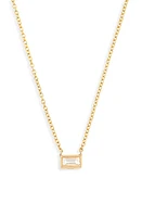 Sethi Couture Diamond Bezel Pendant Necklace in Yellow Gold at Nordstrom, Size 18