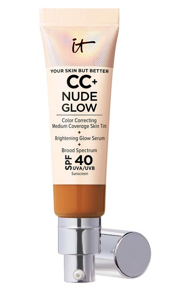 IT Cosmetics CC+ Nude Glow Lightweight Foundation + Glow Serum SPF 40 in Rich at Nordstrom