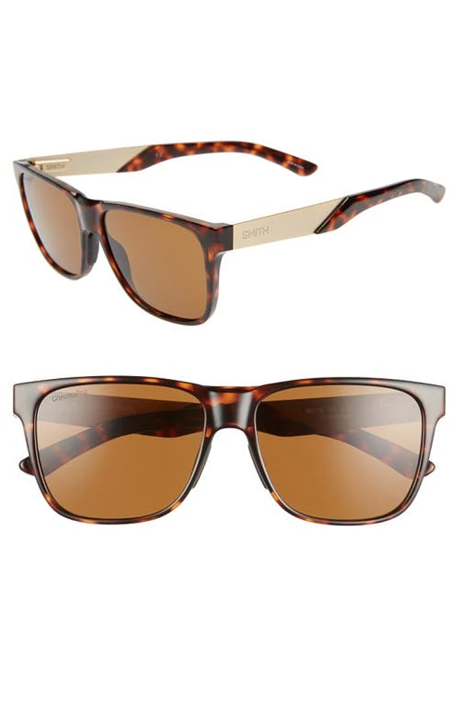 Smith Lowdown Steel 56mm ChromaPop Polarized Sunglasses in Dark Tortoise/Brown at Nordstrom