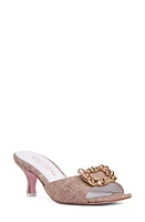 BEAUTIISOLES Eden Kitten Heel Slide Sandal Brown at Nordstrom,