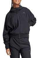 adidas Z. N.E. AEROREADY Zip Hoodie Black at Nordstrom,