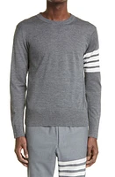 Thom Browne Men's 4-Bar Merino Wool Sweater Grey at