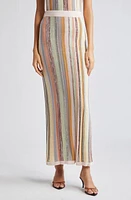 Zimmermann Natura Stripe Mouliné Maxi Skirt in Ivory Multi at Nordstrom, Size 0