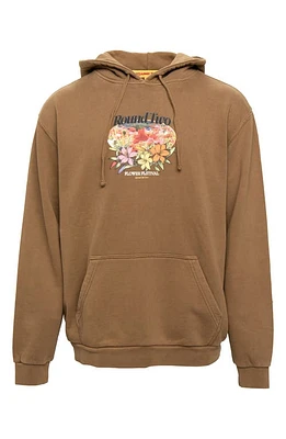 Round Two Flower Festival Graphic Hoodie Coffee at Nordstrom,