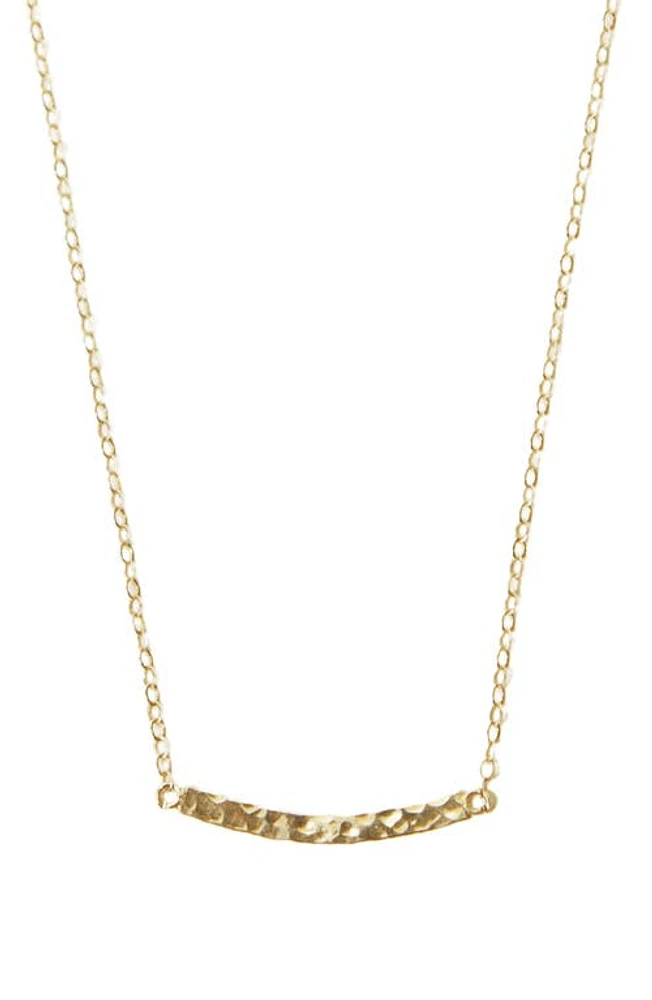 Argento Vivo Sterling Silver Hammered Pendant Necklace in Gold at Nordstrom