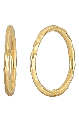 Bony Levy BLG 14K Gold Hammered Hoop Earrings in 14K Yellow Gold at Nordstrom