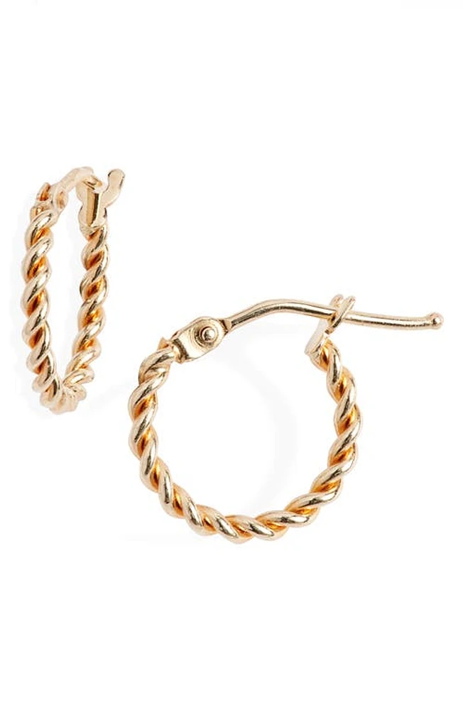 Bony Levy 14K Gold Small Twisted Rope Hoop Earrings in Yellow Gold at Nordstrom