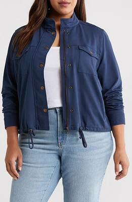 caslon(r) Stretch Cotton Jacket Navy Blazer at Nordstrom,