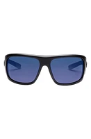 Electric Mahi 49mm Polarized Pro Wrap Sunglasses in Matte Black/Blue Polar Pro at Nordstrom