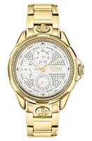 VERSUS Versace Sixth Arrondissement Multifunction Bracelet Watch, 46mm in Ip Yellow Gold at Nordstrom