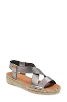 Toni Pons Eire Wedge Sandal in Acer Steel Leather at Nordstrom, Size 5.5-6Us