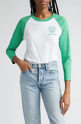 Sporty & Rich Emblem Cotton Graphic Baseball Shirt White at Nordstrom,