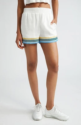 Casablanca Casa Way Stripe Silk Shorts at Nordstrom, Us