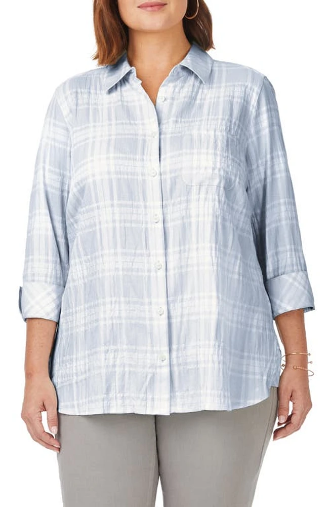 Foxcroft Germaine Plaid Tunic Blouse at Nordstrom,