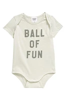 POLISHED PRINTS Ball of Fun Organic Cotton Bodysuit in Celadon Tint at Nordstrom, Size 18M