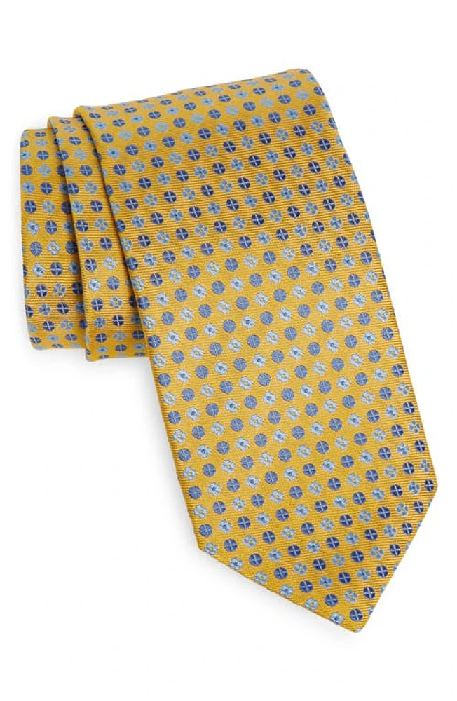 David Donahue Neat Silk Tie in Sun at Nordstrom