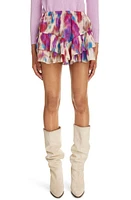 Isabel Marant Étoile Jocadia Tiered Cotton Skort in Beige/Raspberry at Nordstrom, Size 4 Us