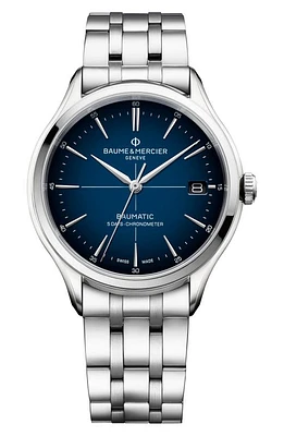 Baume & Mercier Clifton Baumatic 10468 Automatic Bracelet Watch, 40mm in Gradient Blue at Nordstrom