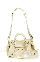 Balenciaga Extra Small Neo Cagole Leather Top Handle Bag in Champagne at Nordstrom