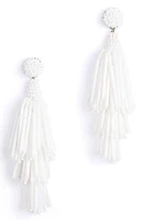 Deepa Gurnani Rain Tassel Earrings in White at Nordstrom