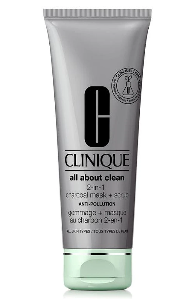 Clinique All About Clean 2-in-1 Charcoal Mask + Scrub at Nordstrom