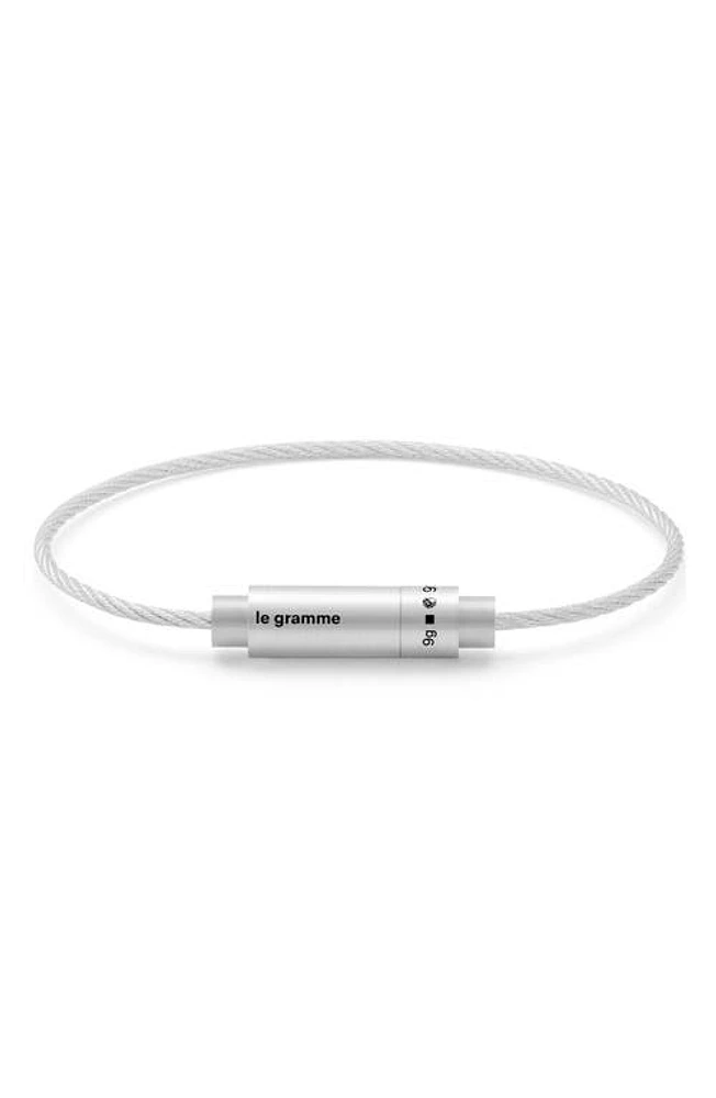 le gramme 9G Brushed Triptych Cable Bracelet Silver at Nordstrom, Cm