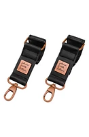 Petunia Pickle Bottom Faux Leather Valet Stroller Clips in Black at Nordstrom