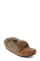 Manitobah Street Faux Fur Trimmed Slipper Oak at Nordstrom,