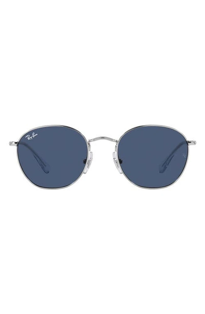 Ray-Ban Kids' Rob Junior 48mm Round Sunglasses in Silver at Nordstrom